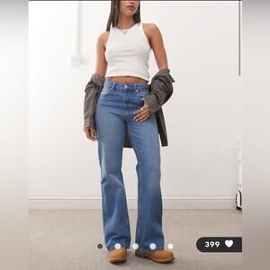 RECLAIMED VINTAGE ASOS Relaxed Bootcut Flare Jeans Washed Medium Blue Size 30